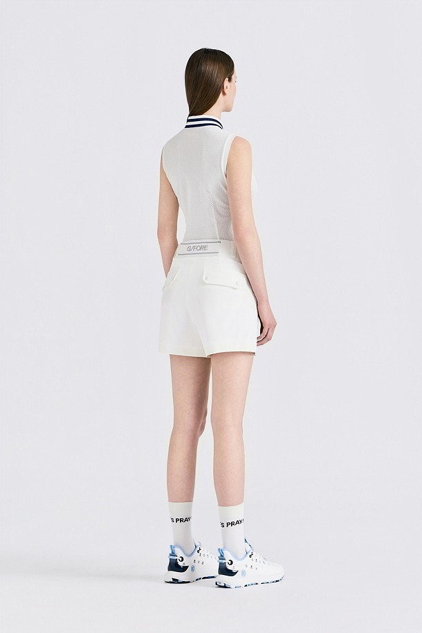 지포어-WOMEN APPAREL-MESH SLEEVELESS SLIM POLO(WOMEN)