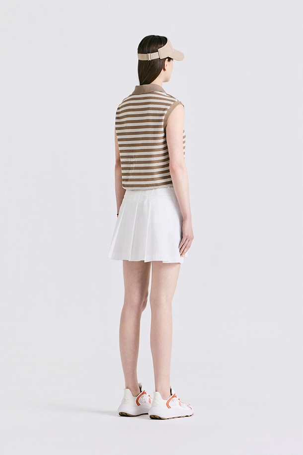 지포어-WOMEN APPAREL-MESH STRIPED SLEEVELESS(WOMEN)					 					 					
