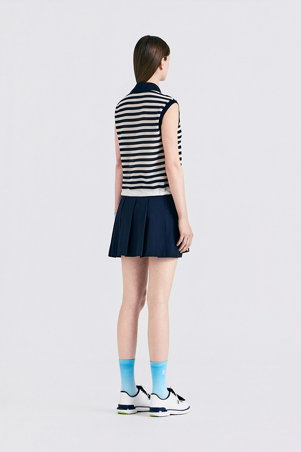 지포어-WOMEN APPAREL-MESH STRIPED SLEEVELESS(WOMEN)					 					 					