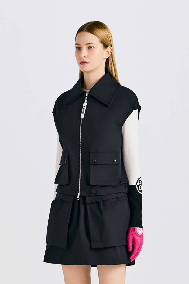 지포어-WOMEN APPAREL-FULL ZIP WOVEN VEST(WOMEN)