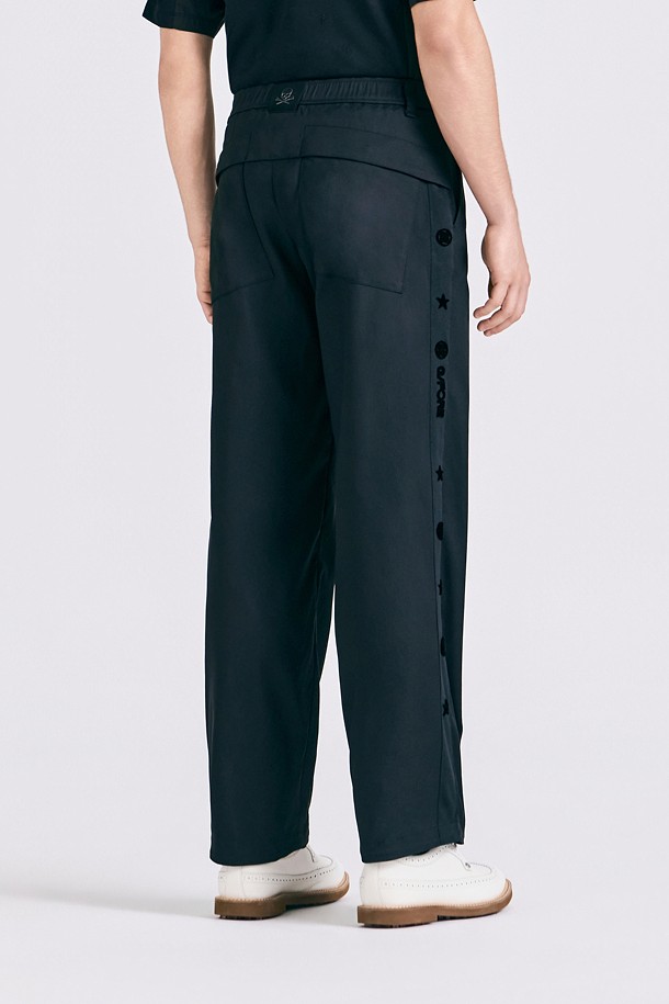 지포어-MEN APPAREL-SIDE TAPE WIDE LEG PANT (MEN)