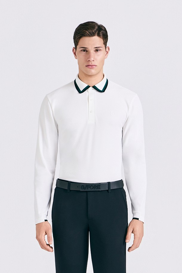 지포어-MEN APPAREL-SOLID LONGSLEEVE POLO(MEN)