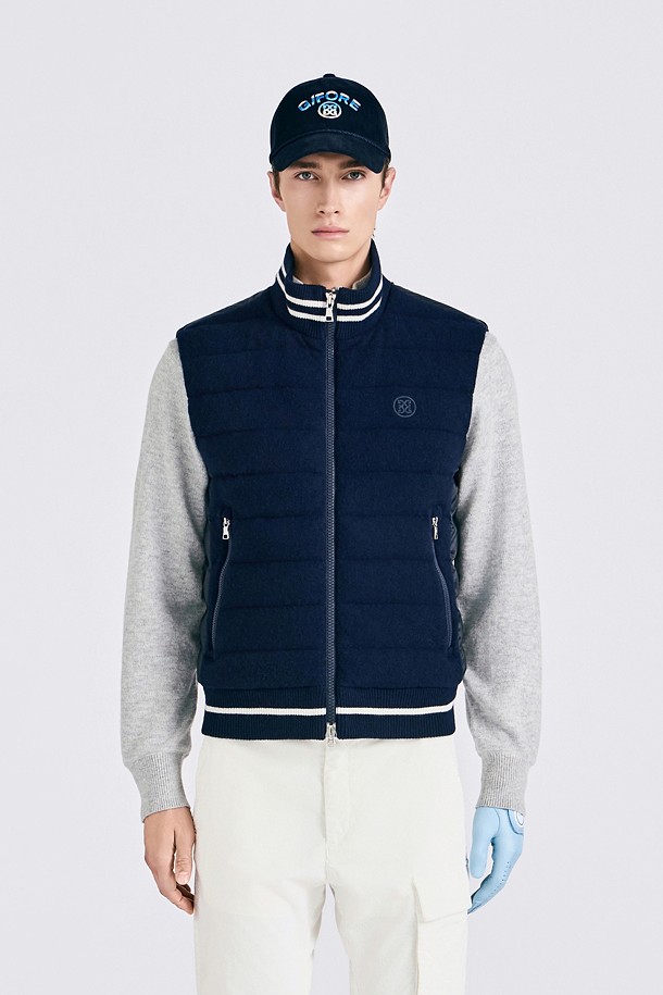 지포어-MEN APPAREL-KNIT HYBRID DOWN VEST (MEN)