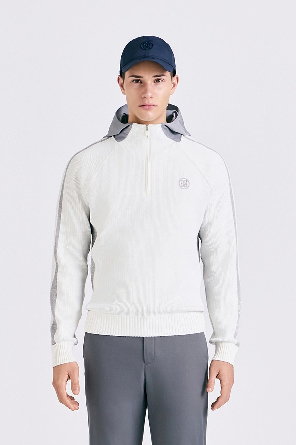 지포어-MEN APPAREL-QUARTER ZIP HOODIE SWEATER(MEN)				 					 					