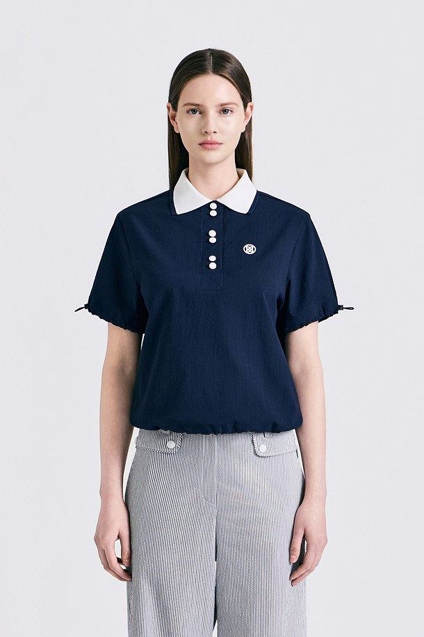 지포어-WOMEN APPAREL-SEERSUCKER POLO(WOMEN)