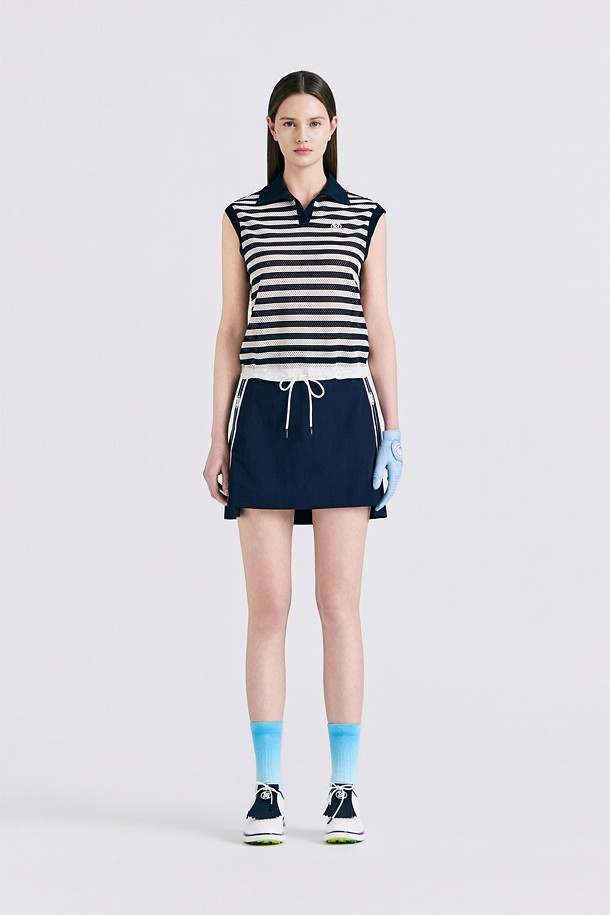 지포어-WOMEN APPAREL-MESH STRIPED SLEEVELESS(WOMEN)					 					 					