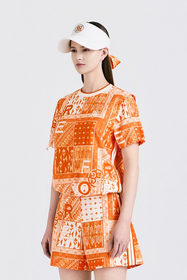 지포어-WOMEN APPAREL-SEERSUCKER PRINTED PULLOVER (WOMEN)				 					 					