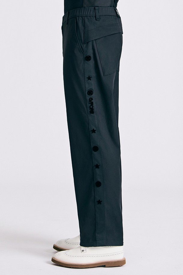 지포어-MEN APPAREL-SIDE TAPE WIDE LEG PANT (MEN)