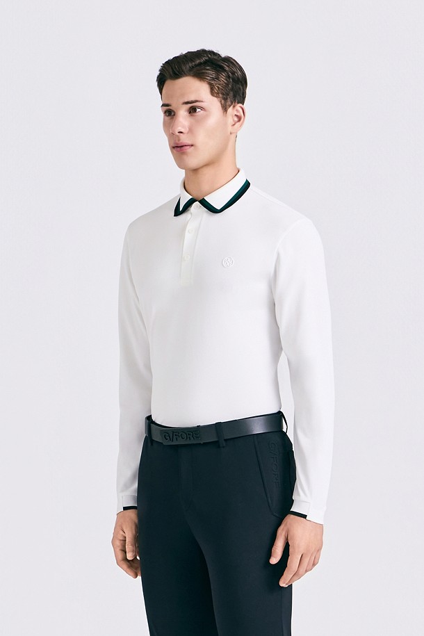 지포어-MEN APPAREL-SOLID LONGSLEEVE POLO(MEN)