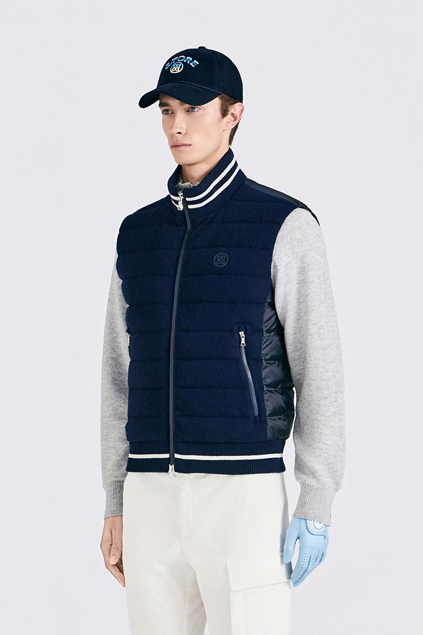 지포어-MEN APPAREL-KNIT HYBRID DOWN VEST (MEN)