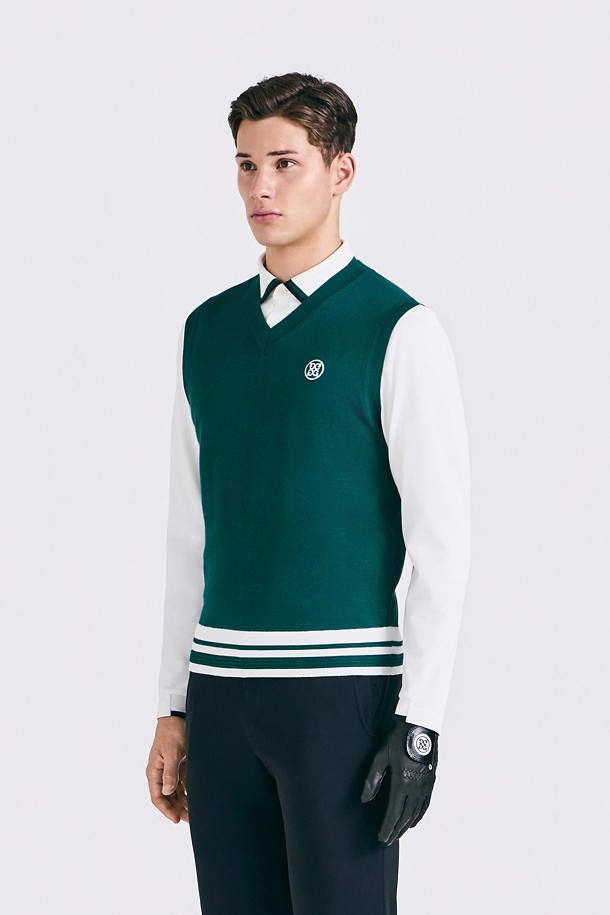 지포어-MEN APPAREL-KNIT V-NECK VEST(MEN)					 					 					