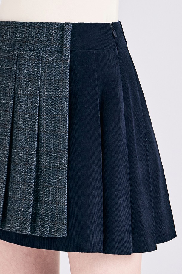 지포어-WOMEN APPAREL-PLAID PLEATED SKORT(WOMEN)					 					 					