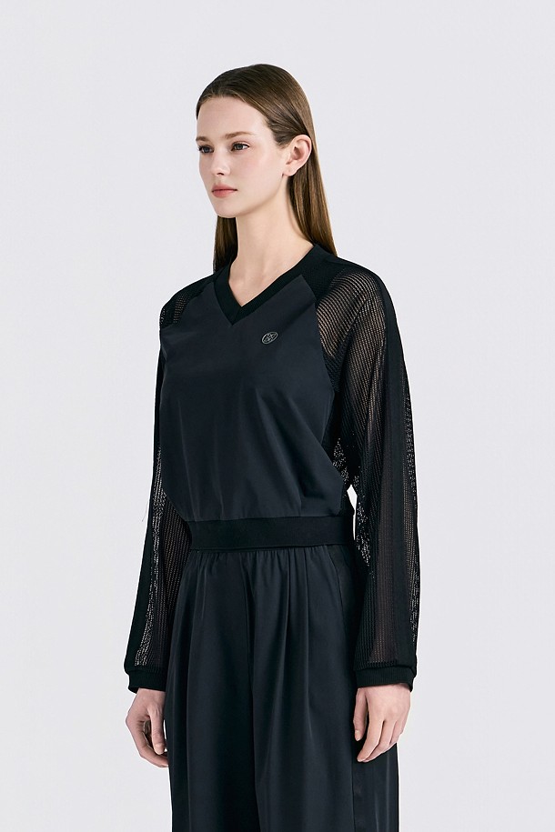 지포어-WOMEN APPAREL-MESH LAYERED T-SHIRT(WOMEN)