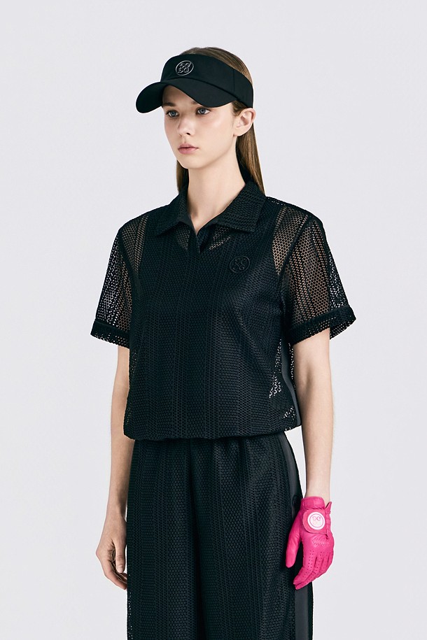 지포어-WOMEN APPAREL-LACE SET-UP POLO(WOMEN)