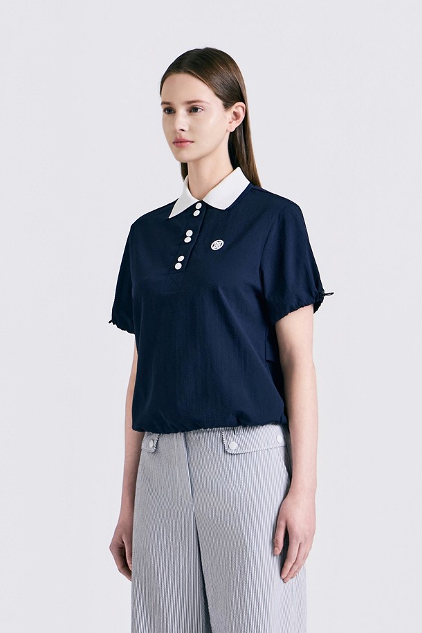 지포어-WOMEN APPAREL-SEERSUCKER POLO(WOMEN)