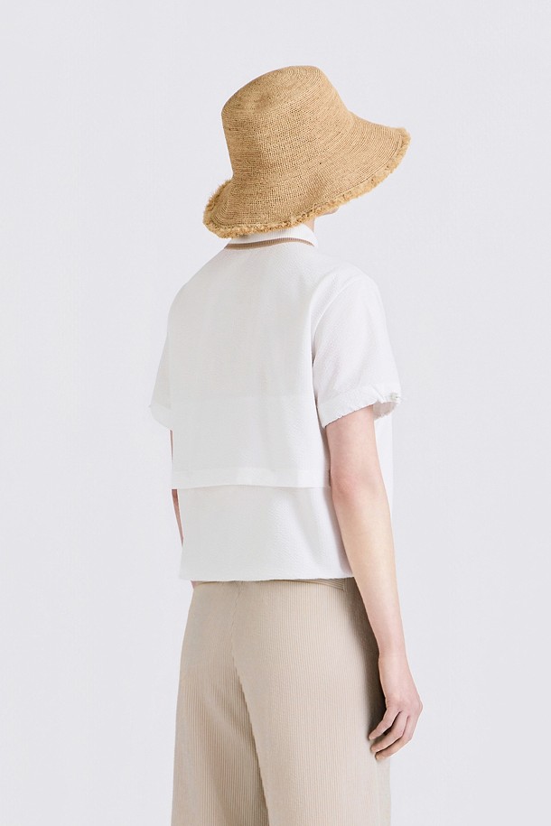 지포어-WOMEN APPAREL-SEERSUCKER POLO(WOMEN)