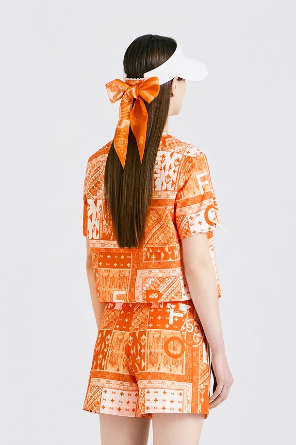 지포어-WOMEN APPAREL-SEERSUCKER PRINTED PULLOVER (WOMEN)				 					 					