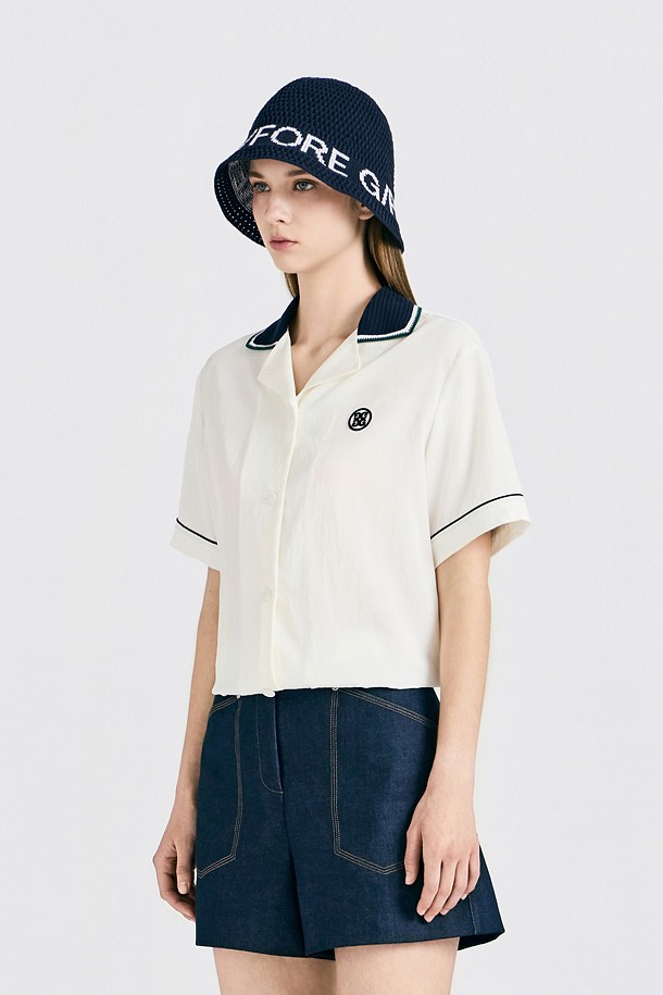 지포어-WOMEN APPAREL-GRAPHIC WOVEN SHIRT(WOMEN)