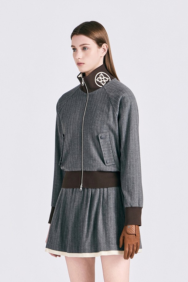 지포어-WOMEN APPAREL-STRIPED BOMBER JACKET (WOMEN)