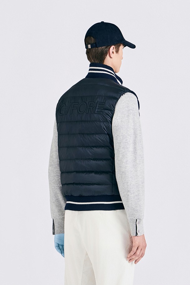 지포어-MEN APPAREL-KNIT HYBRID DOWN VEST (MEN)