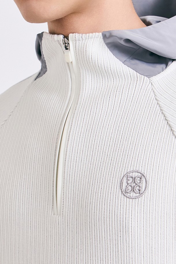 지포어-MEN APPAREL-QUARTER ZIP HOODIE SWEATER(MEN)				 					 					
