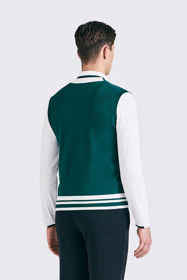 지포어-MEN APPAREL-KNIT V-NECK VEST(MEN)					 					 					
