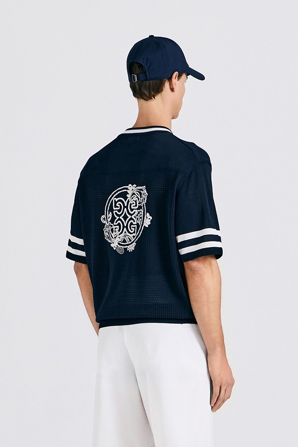 지포어-MEN APPAREL-CROCHET V-NECK KNIT(MEN)					 					 					