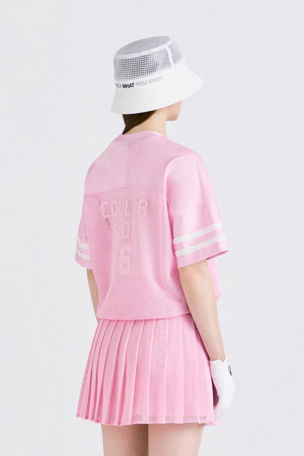 지포어-WOMEN APPAREL-OVERFIT MESH T-SHIRT(WOMEN)