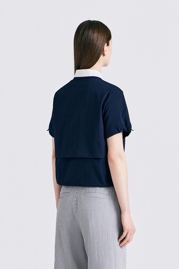 지포어-WOMEN APPAREL-SEERSUCKER POLO(WOMEN)