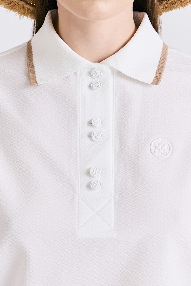 지포어-WOMEN APPAREL-SEERSUCKER POLO(WOMEN)