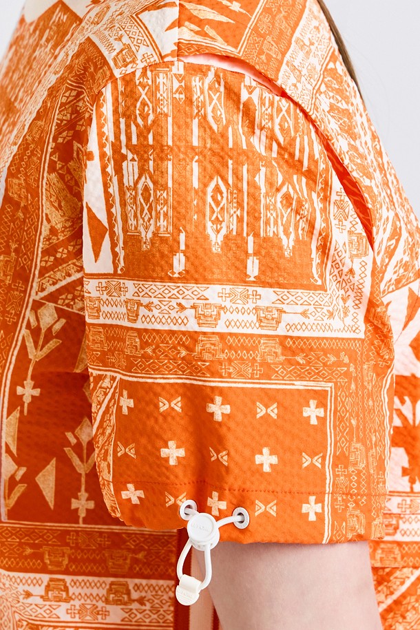 지포어-WOMEN APPAREL-SEERSUCKER PRINTED PULLOVER (WOMEN)				 					 					