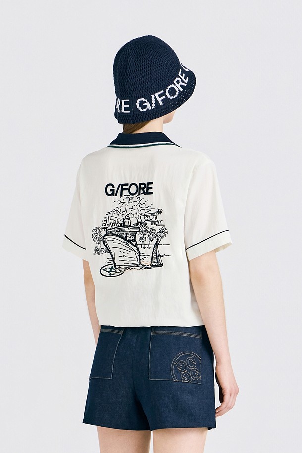 지포어-WOMEN APPAREL-GRAPHIC WOVEN SHIRT(WOMEN)