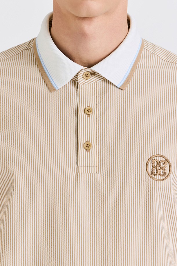 지포어-MEN APPAREL-WOVEN SEERSUCKER POLO(MEN)					 					 					