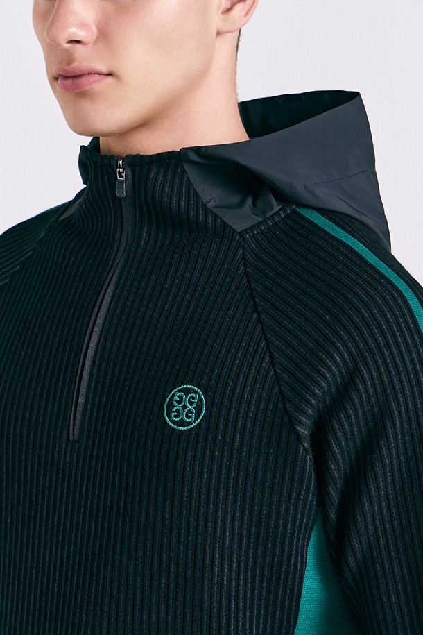 지포어-MEN APPAREL-QUARTER ZIP HOODIE SWEATER(MEN)				 					 					