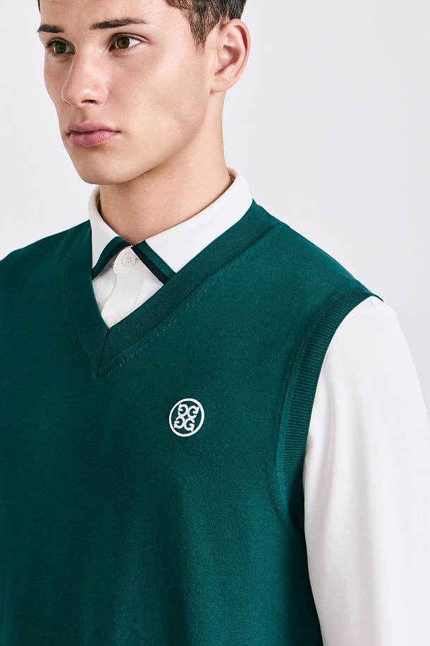 지포어-MEN APPAREL-KNIT V-NECK VEST(MEN)					 					 					