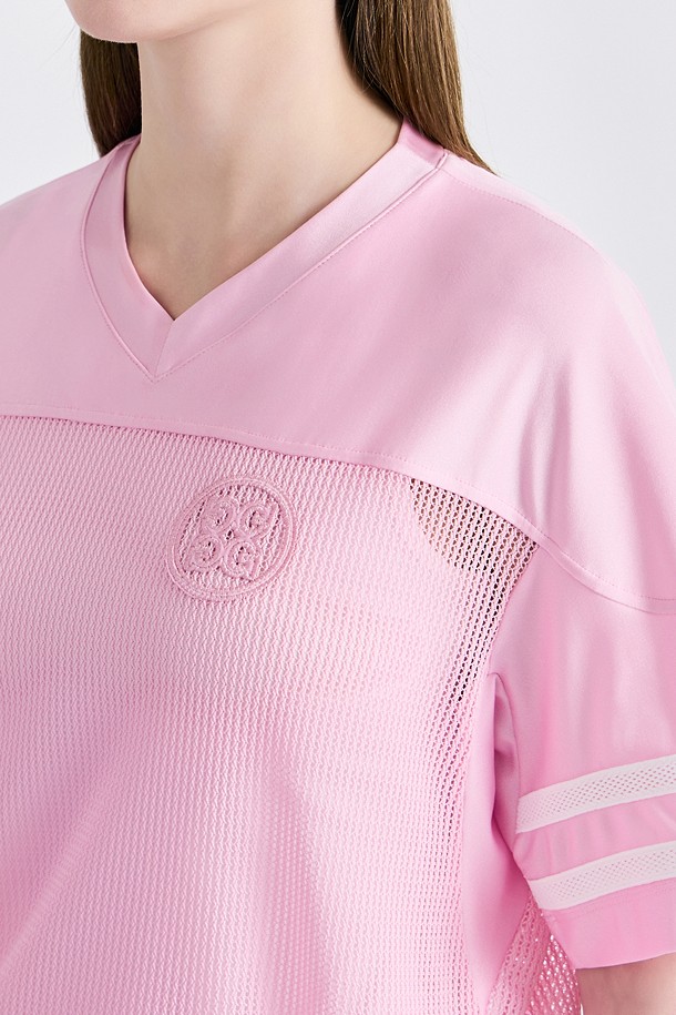 지포어-WOMEN APPAREL-OVERFIT MESH T-SHIRT(WOMEN)