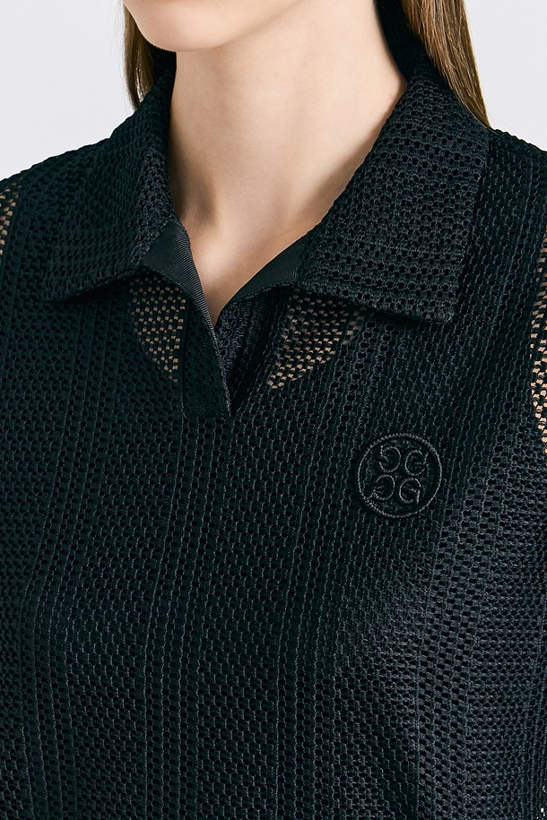 지포어-WOMEN APPAREL-LACE SET-UP POLO(WOMEN)