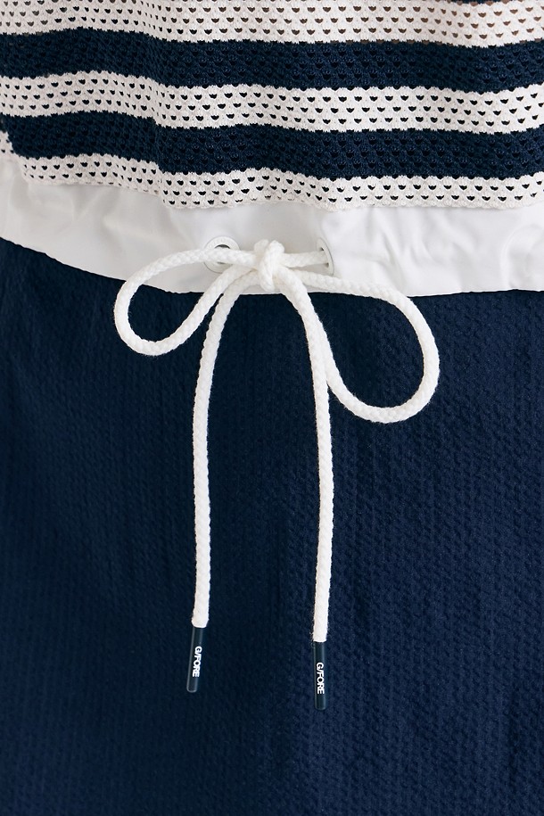 지포어-WOMEN APPAREL-MESH STRIPED SLEEVELESS(WOMEN)					 					 					