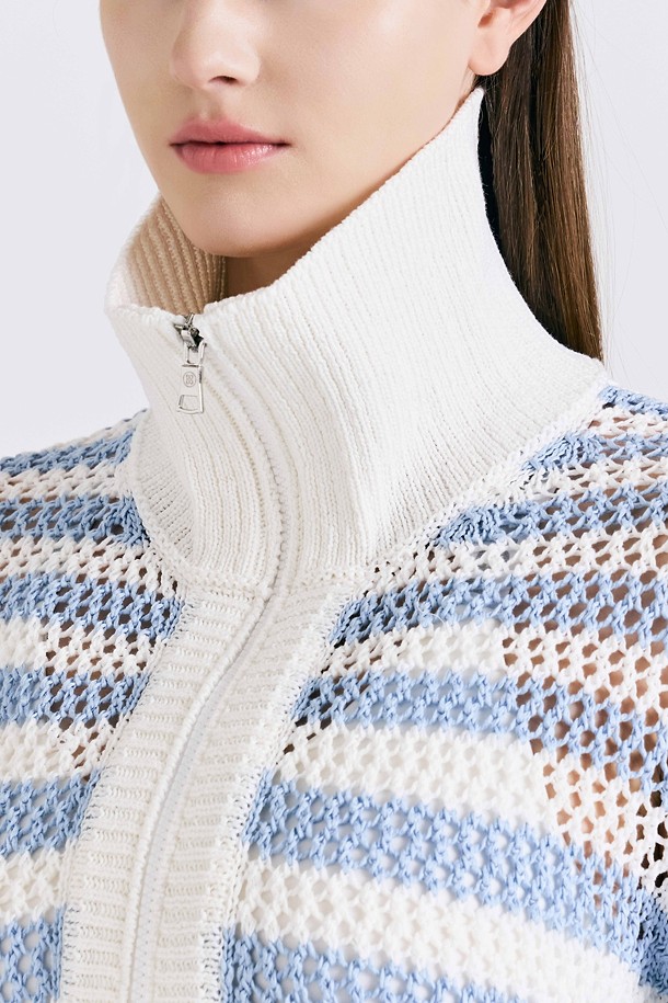 지포어-WOMEN APPAREL-MESH FULL-ZIP SWEATER(WOMEN)