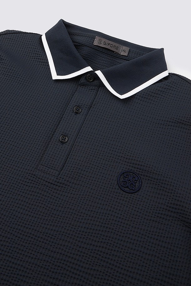 지포어- -JERSEY SEERSUCKER POLO (MEN)					 					 					