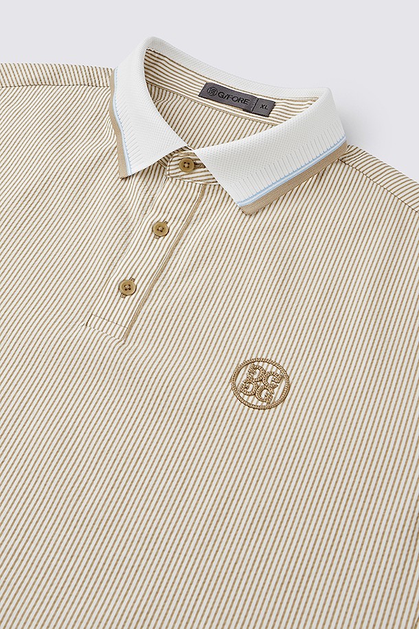 지포어-MEN APPAREL-WOVEN SEERSUCKER POLO(MEN)					 					 					