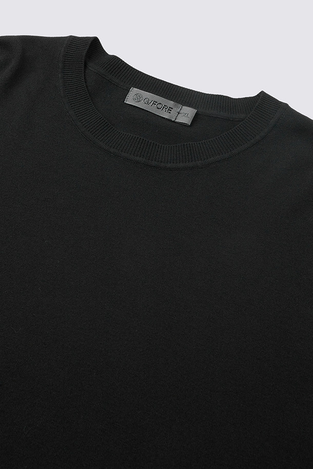 지포어-MEN APPAREL-SLEEVE COLOR POINT ROUND NECK KNIT PULLOVER (MEN)