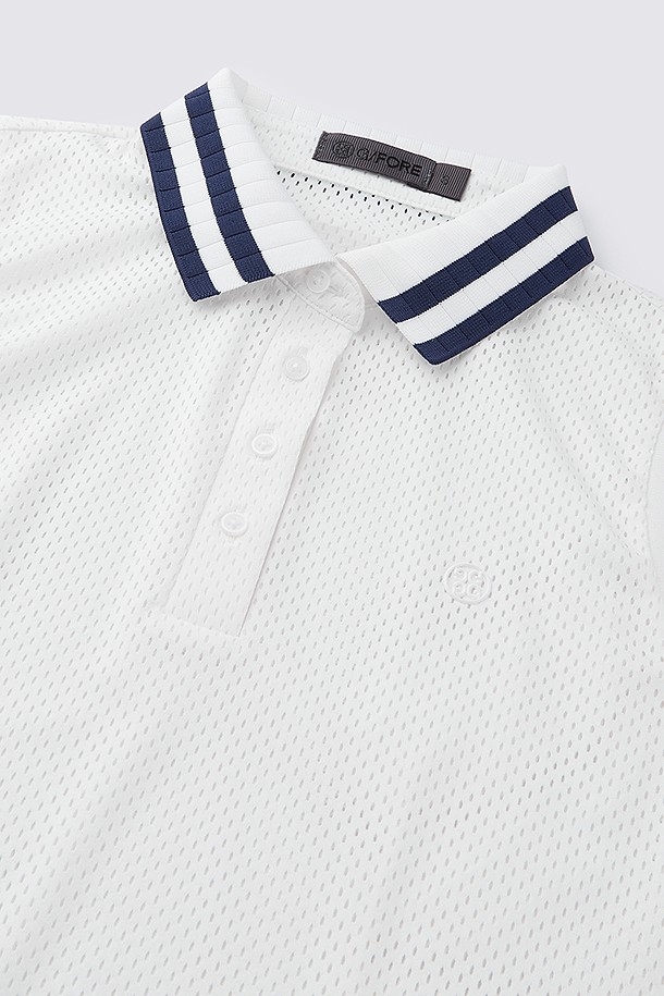 지포어-WOMEN APPAREL-MESH SLEEVELESS SLIM POLO(WOMEN)