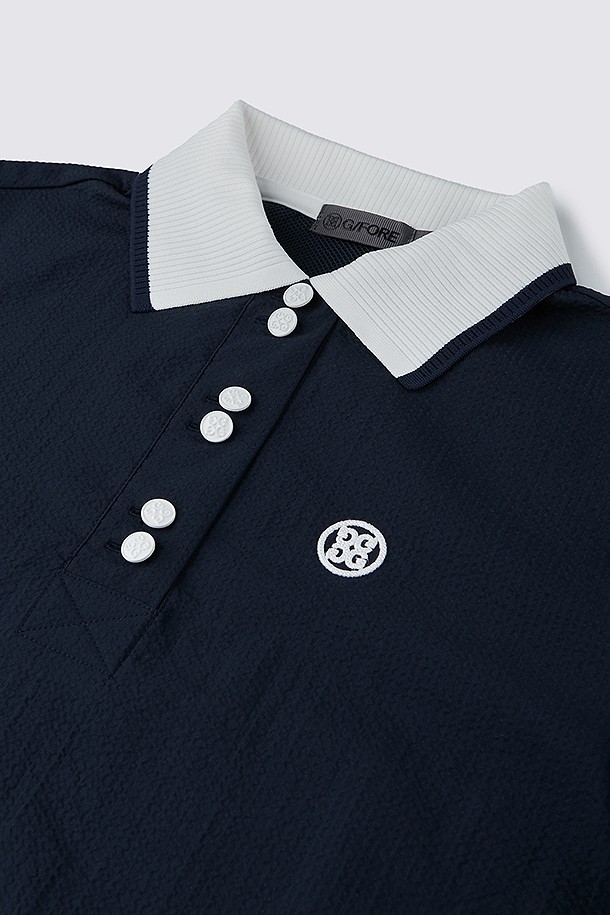 지포어-WOMEN APPAREL-SEERSUCKER POLO(WOMEN)
