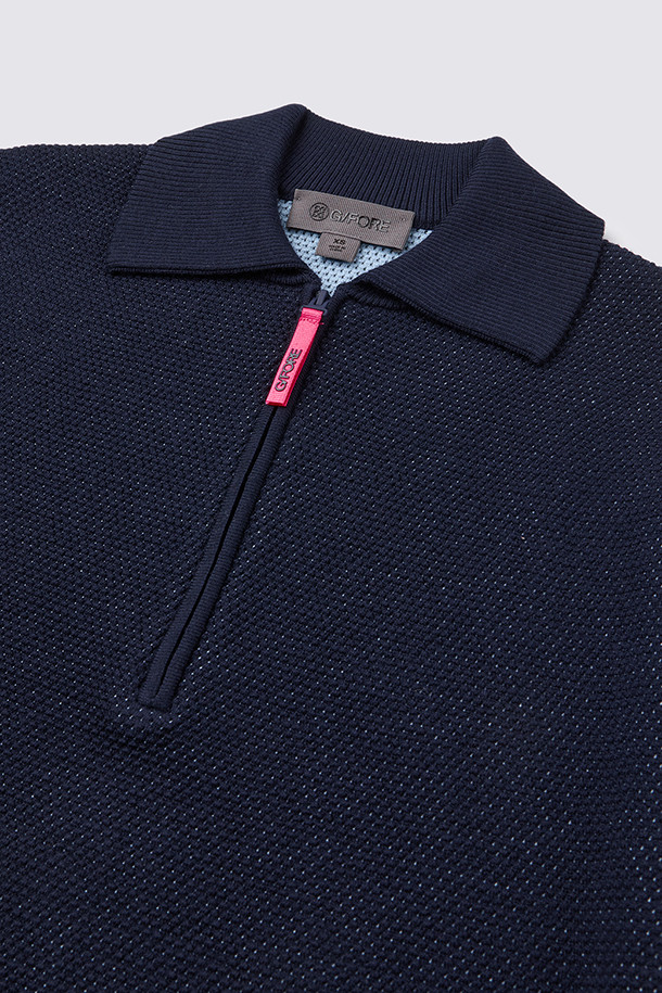 지포어-WOMEN APPAREL-QUARTER ZIP SHORT SLEEVE SWEATER(WOMEN)