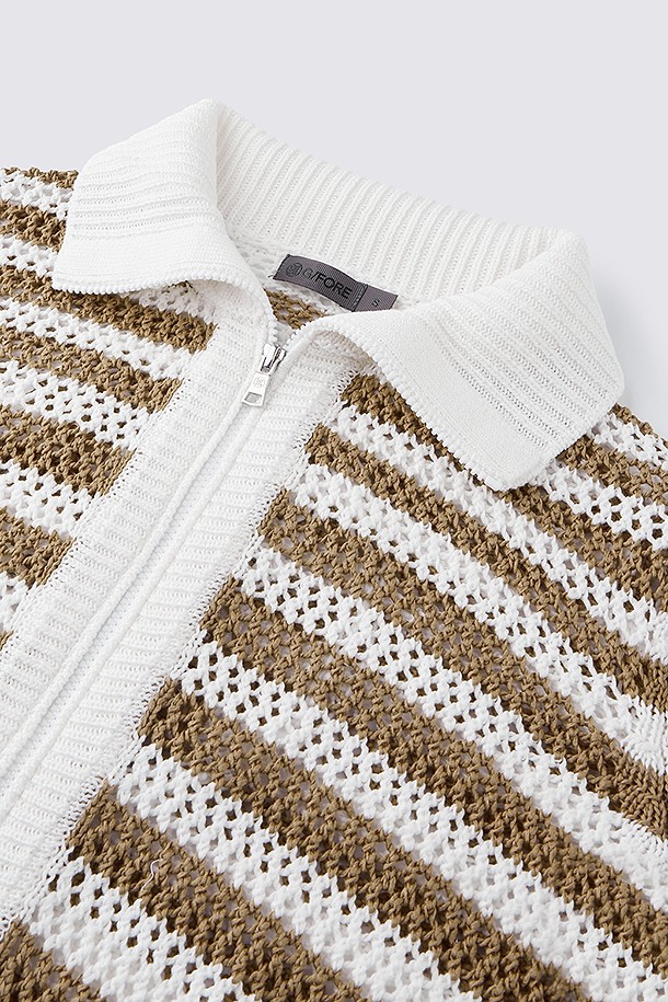 지포어-WOMEN APPAREL-MESH FULL-ZIP SWEATER(WOMEN)