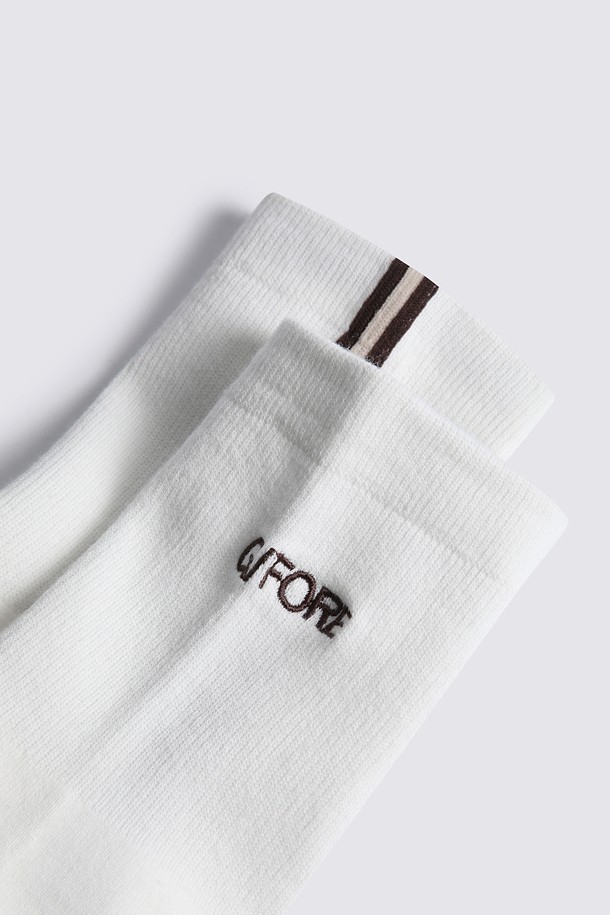 지포어-WOMEN ACCESSORIES-STRIPE MIDDLE SOCK(WOMEN)