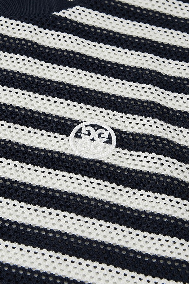 지포어-MEN APPAREL-MESH STRIPED T-SHIRT(MEN)					 					 					