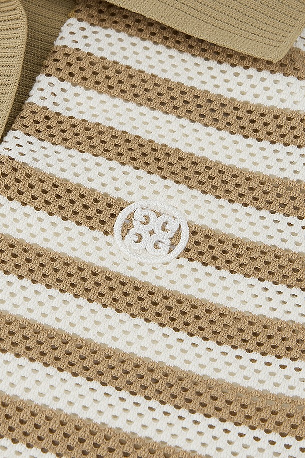 지포어-WOMEN APPAREL-MESH STRIPED SLEEVELESS(WOMEN)					 					 					