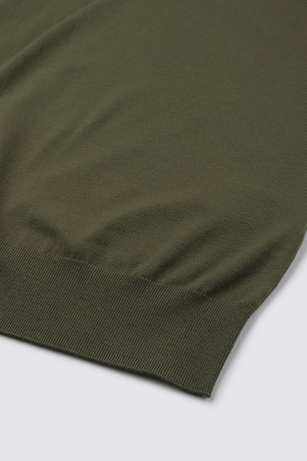 지포어-MEN APPAREL-SLEEVE COLOR POINT ROUND NECK KNIT PULLOVER (MEN)